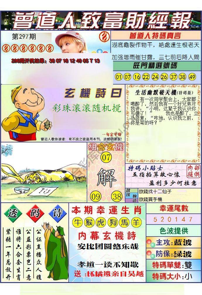 澳门曾道人致富财经报