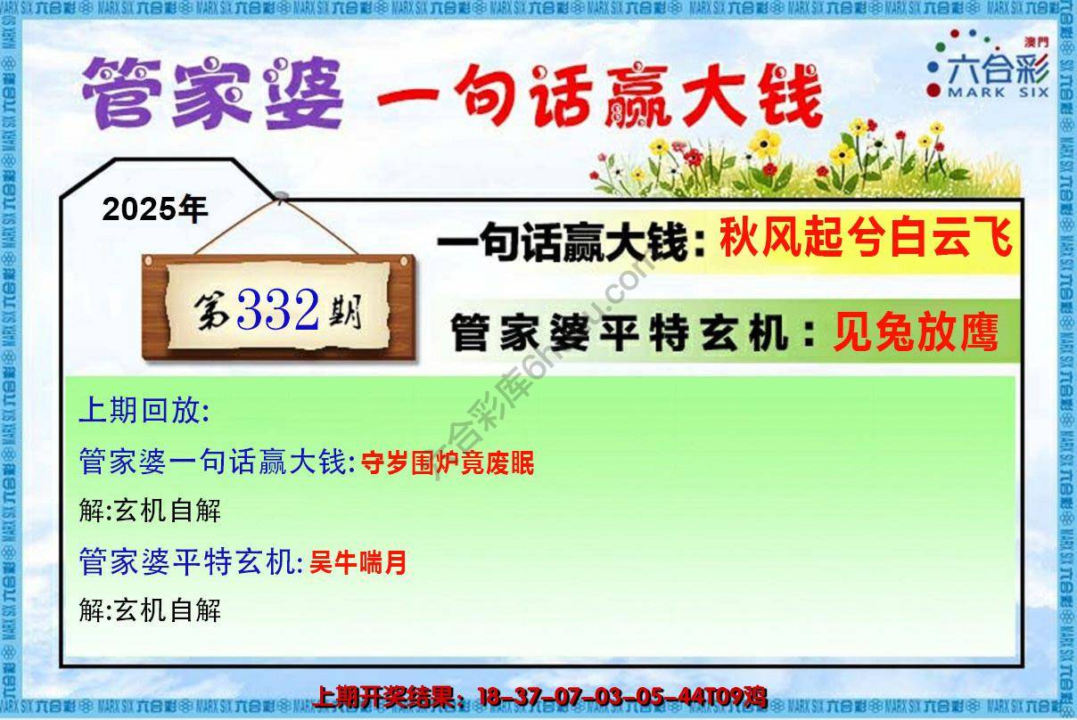 管家婆一句赢大钱