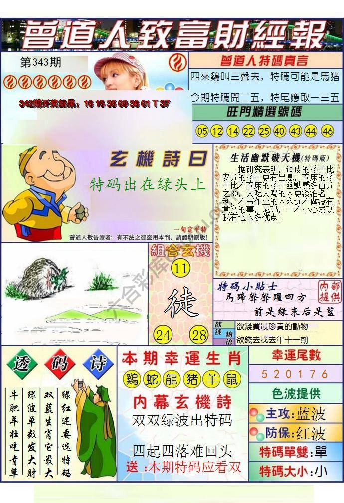 澳门曾道人致富财经报