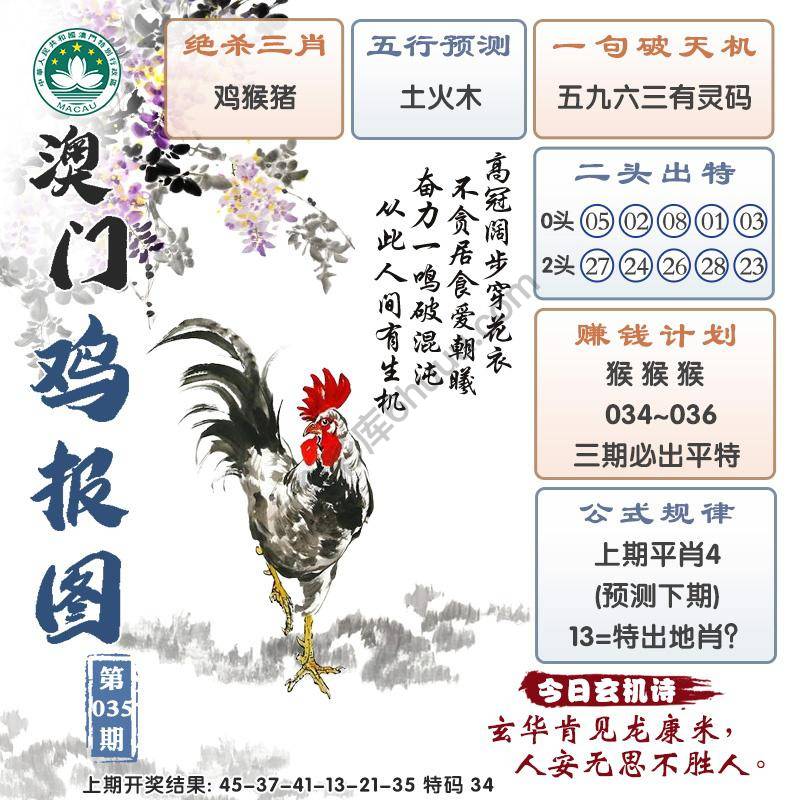 澳门鸡报图