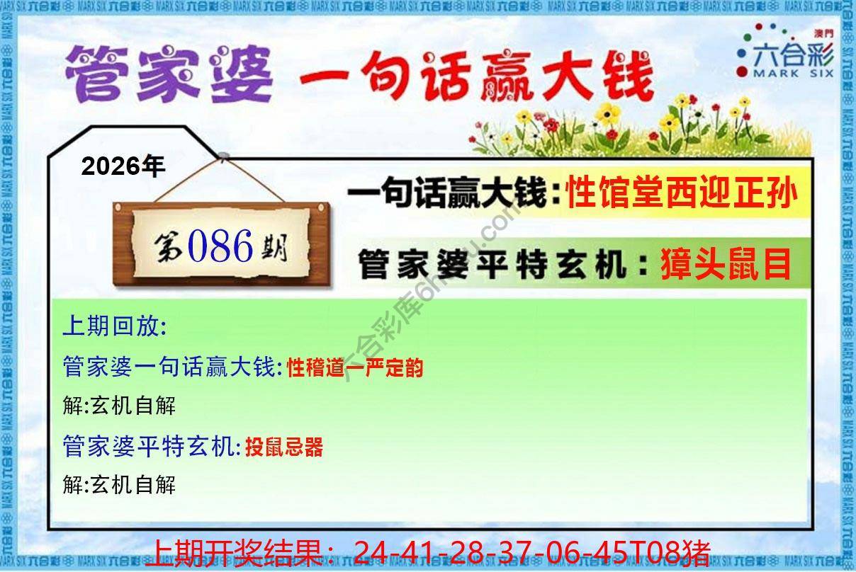 管家婆一句赢大钱