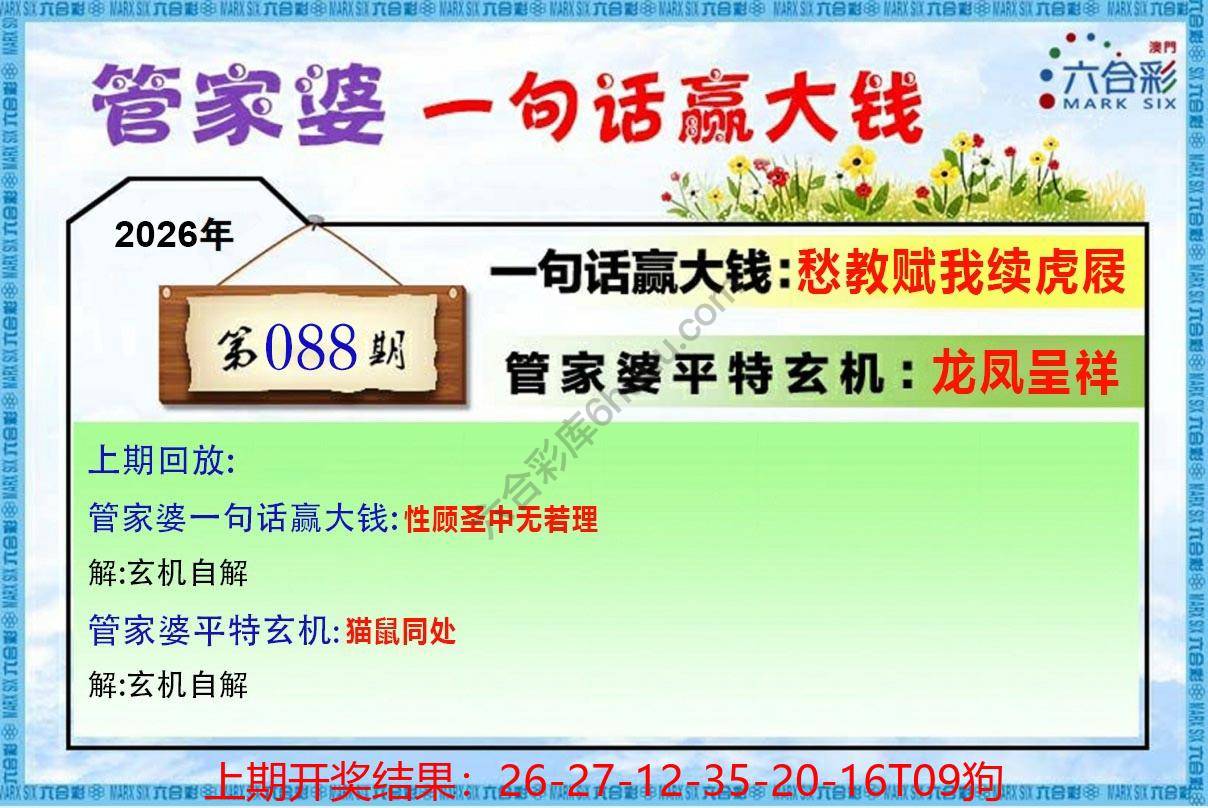 管家婆一句赢大钱