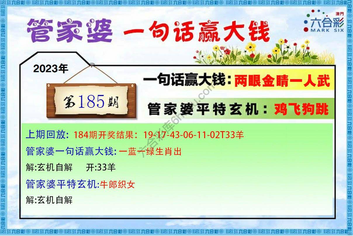 管家婆一句赢大钱